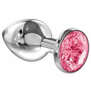 Анальная пробка со стразом Diamond Pink Sparkle Large 4010-03Lola