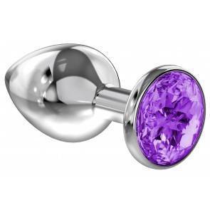 Анальная пробка со стразом Diamond Purple Sparkle Small 4009-05Lola