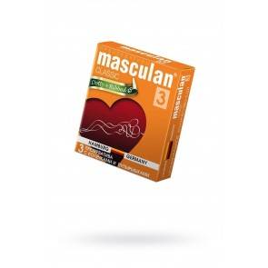 Презервативы Masculan Classic 3 , 3 шт. С колечками и пупырышками (Dotty+Ribbed) ШТ