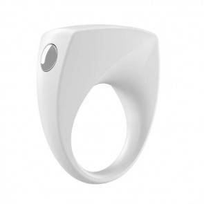 Эрекционное кольцо OVO современной формы с ультрасильной вибрацией, влагостойкое, силиконовое, белое