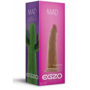 Реалистичный фаллоимитатор EGZO Cactus, PVC, телесный, 17,5 см, Ø 3,5 см