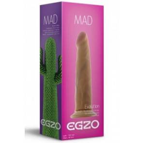 Реалистичный фаллоимитатор EGZO Cactus, PVC, телесный 18,5 см, Ø 4 см