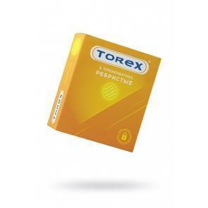 Презервативы ребристые TOREX латекс, №3, 18 см