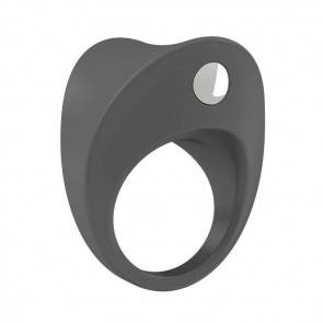 Эрекционное кольцо OVO закругленной формы с ультрасильной вибрацией, силиконовое, серое