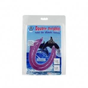 Двойной фаллоимитатор Baile Dolphin фиолетовый BI-040002PUR