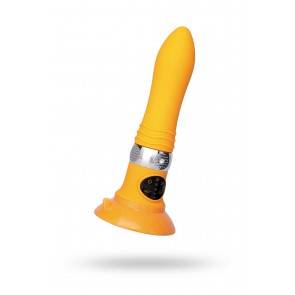 Вибратор Хай-Тек Sexus Funny Five, ABS пластик, Оранжевый, 18,5 см