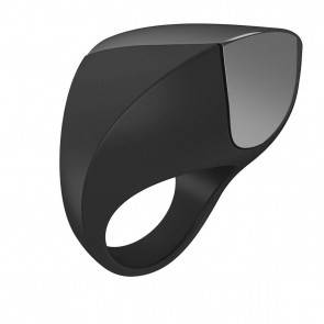 Эрекционное кольцо OVO инновационной формы с вибрацией, перезаряжаемое, силиконовое, черное, 4,7 см