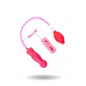 Анальный вибратор Dream Toys Blossom надувной, латекс, розовый, 12,5 см