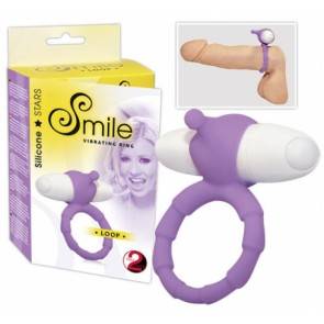 SMILE Насадка-кольцо для пениса с вибрацией Loop фиолетовое