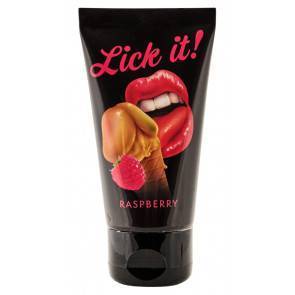 LICK IT Малина 50мл Съедобная смазка + массаж 3в1