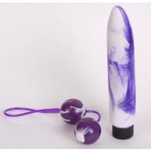 Вибратор+шары Pleasure Pack фиолетовые