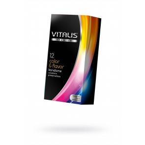 Презервативы ''VITALIS'' PREMIUM №12 color and flavor - цветные/ароматизированные (ширина 53mm)