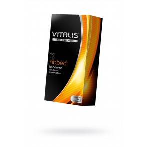 Презервативы ''VITALIS'' PREMIUM №12 ribbed - ребристые (ширина 52mm)
