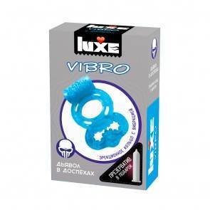 Luxe VIBRO Виброкольцо + презерватив Дьявол в доспехах 1шт.