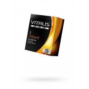Презервативы ''VITALIS'' PREMIUM №3 ribbed - ребристые (ширина 52mm)
