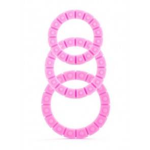 Набор эрекционных колец Silicone Love Wheel 3 sizes розовый (3 шт.)