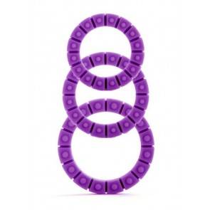 Набор эрекционных колец Silicone Love Wheel 3 sizes фиолетовый (3 шт.)