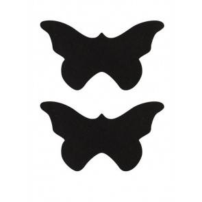 Украшение на соски Nipple Stickers в форме бабочек черное