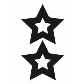 Украшение на соски Nipple Stickers в форме звездочек черное
