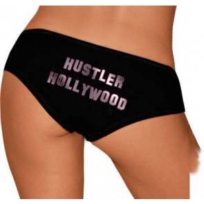 Трусы c надписью 'Hustler Hollywood' черные-M