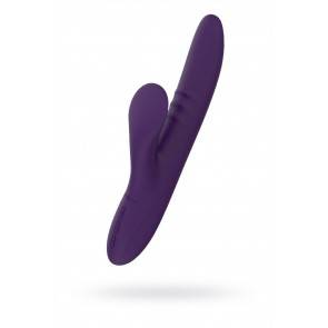 Вибратор с клиторальным стимулятором Nalone Peri, Силикон, Фиолетовый, 23,3 см