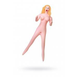 Секс кукла надувная Celine TOYFA Dolls-X с реалистичной головой, блондинка, с тремя отверстиями