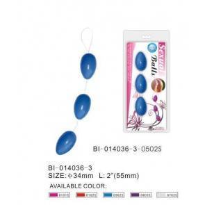 Анальные шарики голубые Baile BI-014036-3Blue