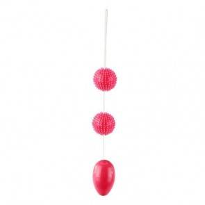 Анальные шарики Baile розовые BI-014036-5PK