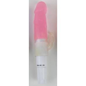 Мини вибростимулятор с усиком розовый 47013-MM