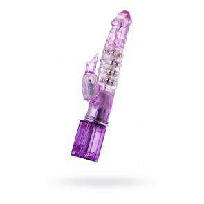 Вибратор с клиторальным стимулятором TOYFA A-Toys High-Tech fantasy , TPE, Фиолетовый, 26,5 см