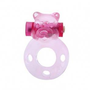 Эрекционное виброкольцо Baile Pink bear BI-010083