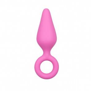 Анальный Стимулятор Easytoys Pink Buttplug With Pull Ring Large ET216PNK