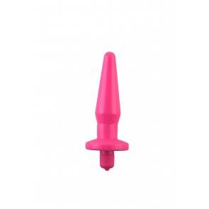Анальная втулка TOYFA POPO Pleasure с вибрацией, TPR, розовая, 12,1 см