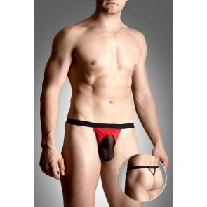 Стринги мужские с сеточкой SoftLine Collection, красно-черный, XL