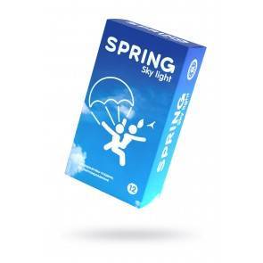 Презервативы Spring Sky Light, классические, латекс, 19,5 см, 12 шт