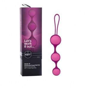 Вагинальные шарики (3 шт.) Key by Jopen - Stella III - Raspberry Pink розовые