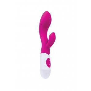 Вибратор с клиторальным стимулятором TOYFA A-Toys Fela, Силикон, Розовый, 20,5 см
