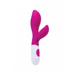 Вибратор с клиторальным стимулятором TOYFA A-Toys Lilu, Силикон, Розовый, 20 см