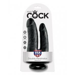 PipeDream King Cock Double Penetrator Фаллоимитатор реалистик двойной на присоске черный