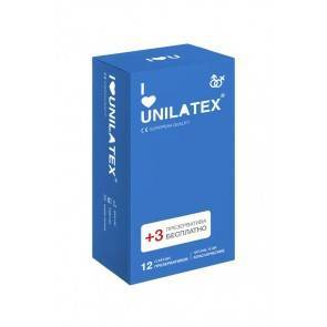 Презервативы Unilatex Natural Plain №12+3 гладкие классические