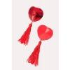 Пэстис Erolanta Lingerie Collection в форме сердец с кисточками однотонные красные Красный Erolanta Lingerie Collection