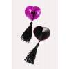 Пэстис Erolanta Lingerie Collection в форме сердец с кисточками ярко-розово-черные Розово-черный Erolanta Lingerie Collection