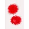 Пэстис Erolanta Lingerie Collection круглые с пухом красные Красный Erolanta Lingerie Collection