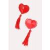 Пэстис Erolanta Lingerie Collection в форме сердец с кисточками тканевые красные Красный Erolanta Lingerie Collection