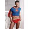 Костюм супермена Candy Boy Superman (футболка с плащем, трусы), красно-голубой, OS Красно-голубой Candy Boy