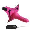 Страпон 10 Mode Vibrations 6.3" Harness Silicone Dildo pink 92005pinkHW Розовый Howells