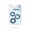 Набор колец TOYFA A-toys, TPE, Черные, Ø 3,5/3/2 см Черный A-toys by TOYFA
