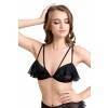 Бралетт Erolanta Lora с воланами с застежкой спереди, черная (42-44) Черный Erolanta Lingerie Collection