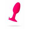 Анальная втулка TOYFA POPO Pleasure со стальным шариком внутри, силиконовая, розовая, 7 см Розовый POPO Pleasure by TOYFA