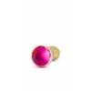 Анальная пробка со стразом 3.9" R9 RICH Gold/Pink Sapphire SH-RIC009GLD Розовый Shotsmedia